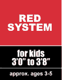 Red System for kids 3'0" to 3'8"